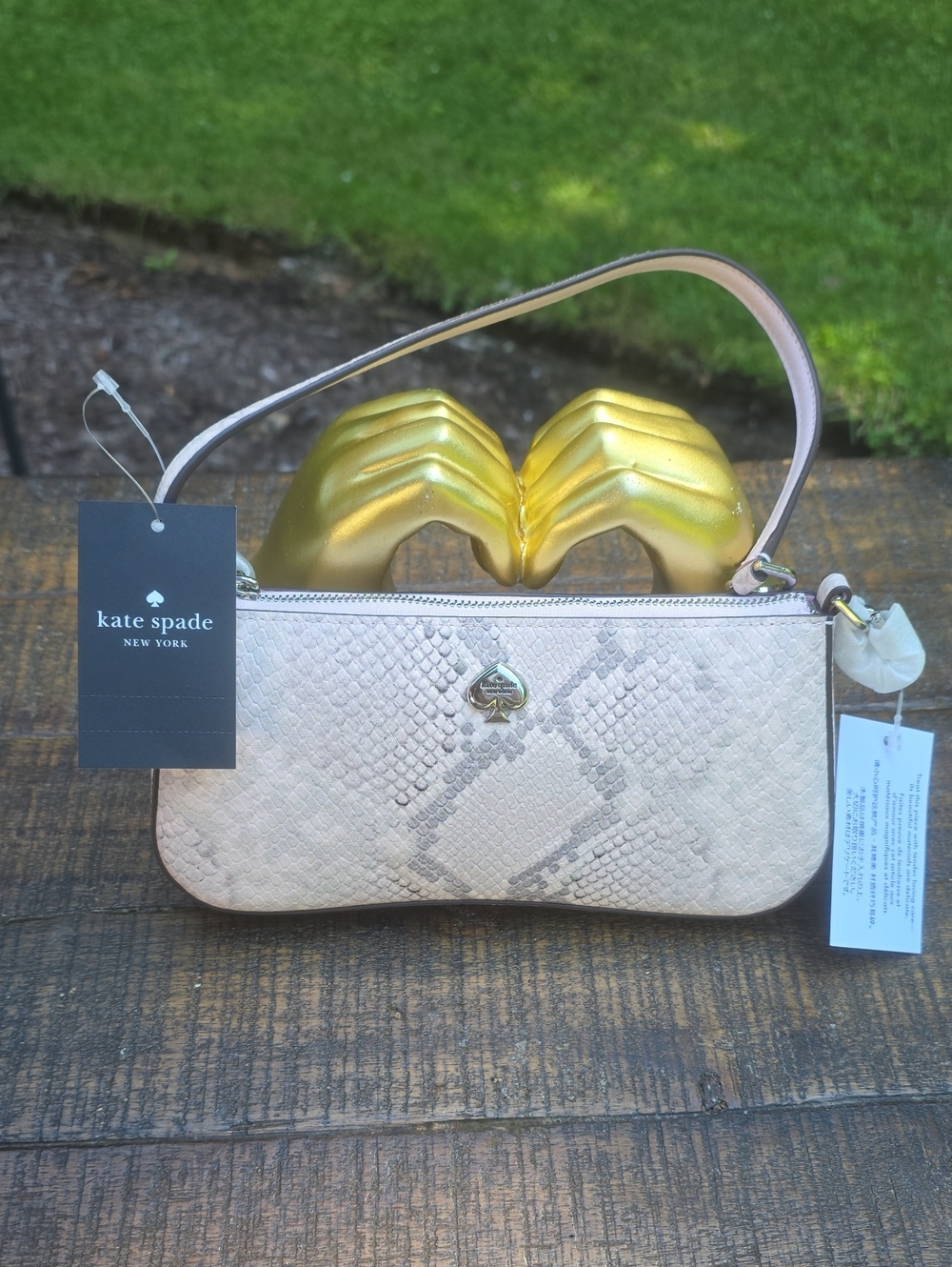 kate spade Kayla Snake-Embossed Convertable Wristlet